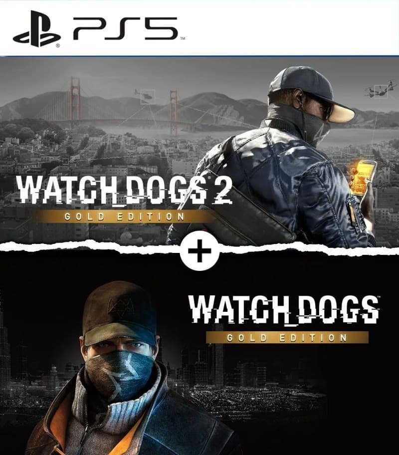 Watch Dogs 1 Gold Edition + Watch Dogs 2 Gold Edition ~ PS5