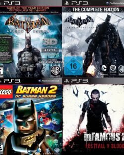 Batman Arkham Asylum GOTY + Batman Arkham Origins GOTY + LEGO Batman 2 DC ~ PS3