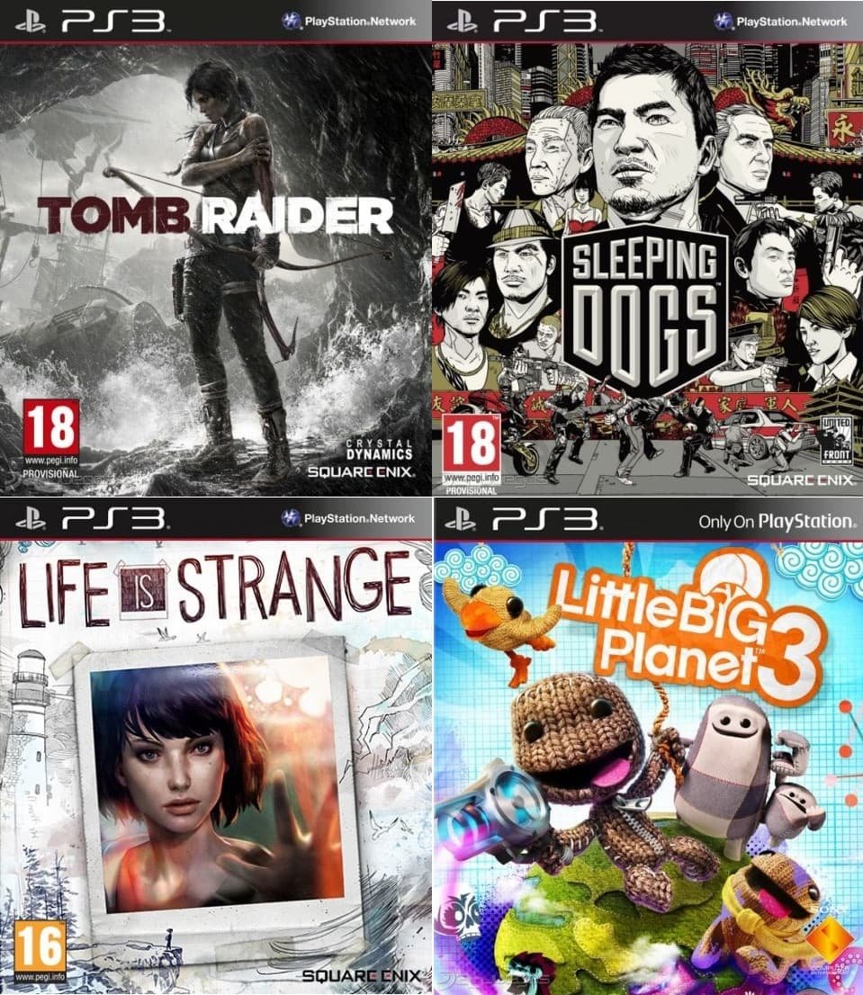 Tomb Raider + Little Big Planet 3 + Sleeping Dogs + Life is Strange ~ PS3
